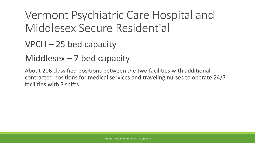 vermont psychiatric care hospital and middlesex