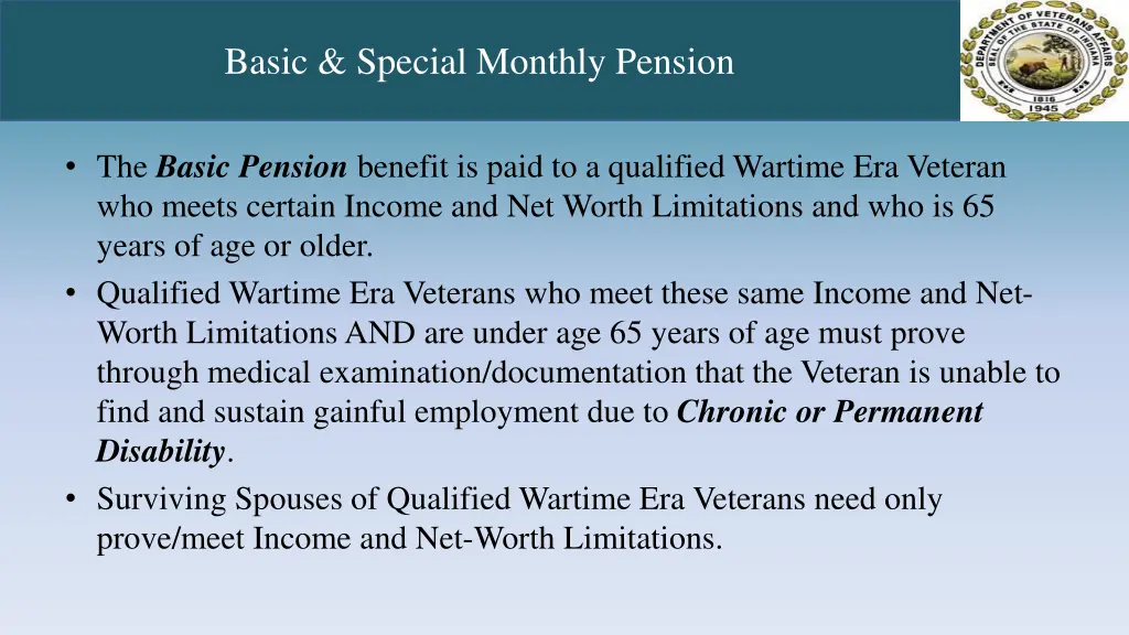 basic special monthly pension 1