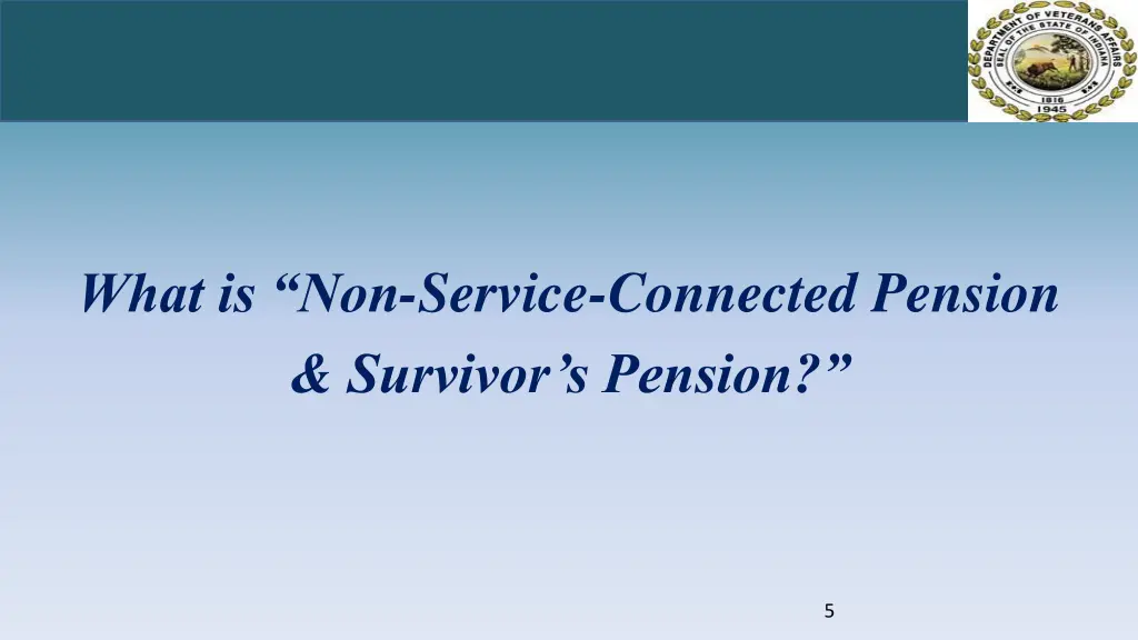 what is non service connected pension survivor