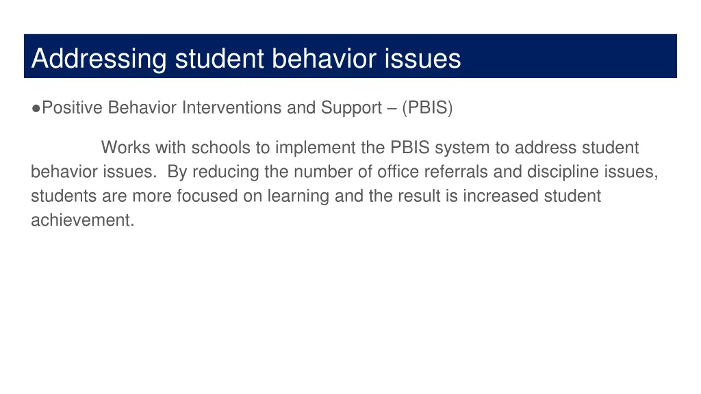 addressing student behavior issues