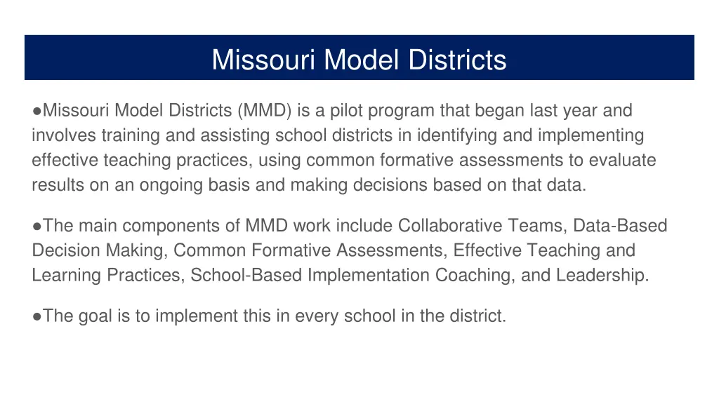 missouri model districts