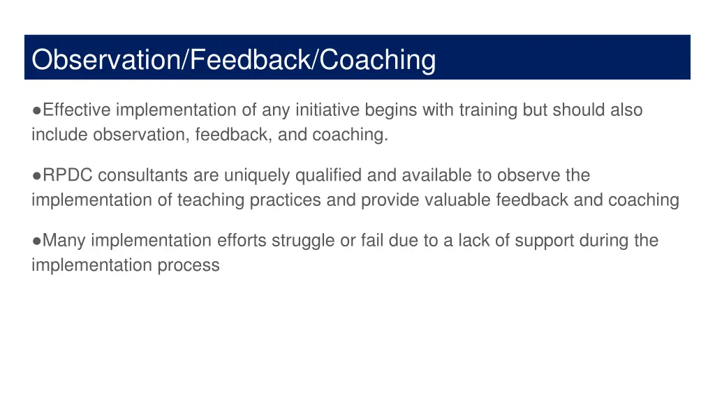 observation feedback coaching