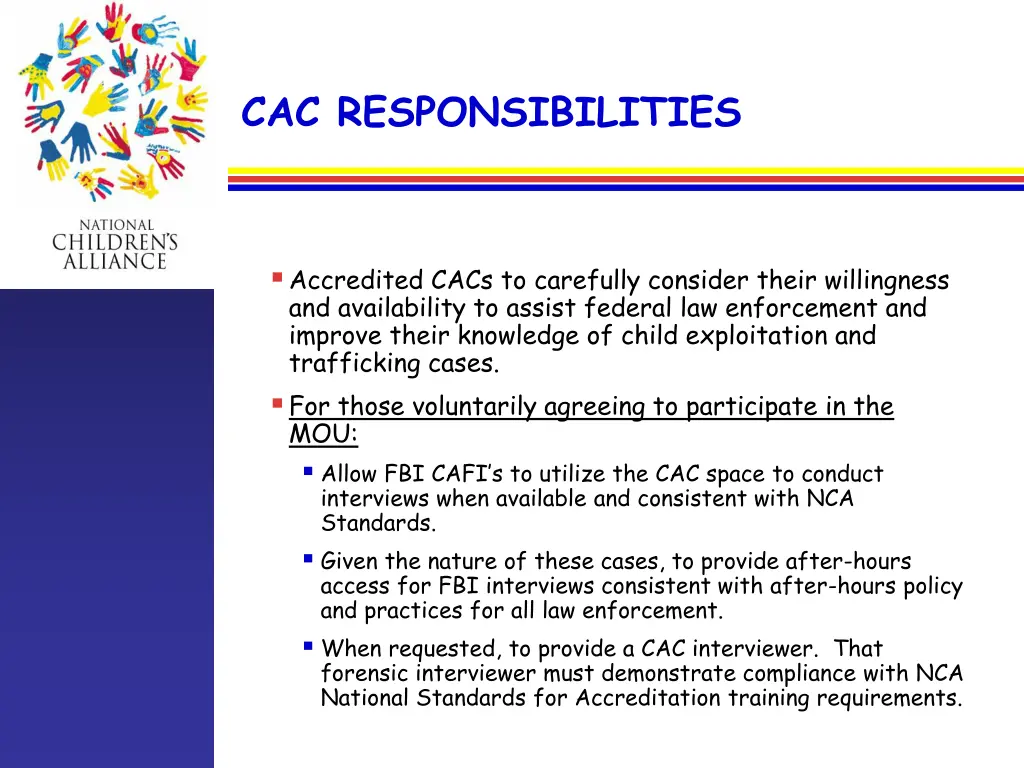 cac responsibilities