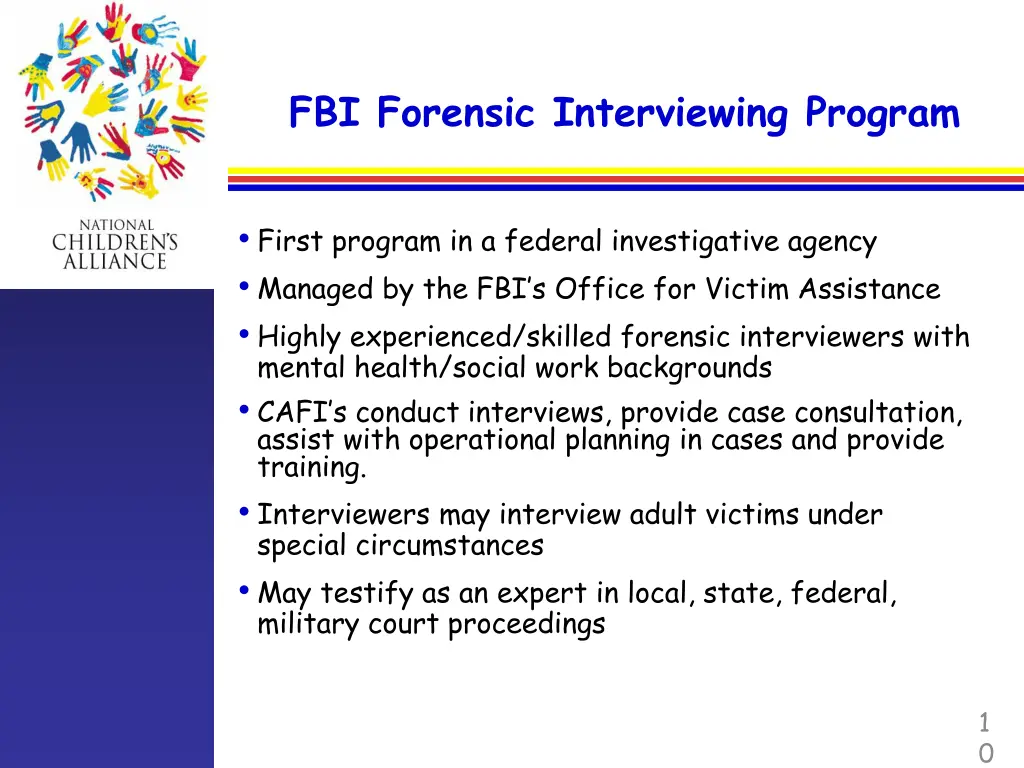 fbi forensic interviewing program