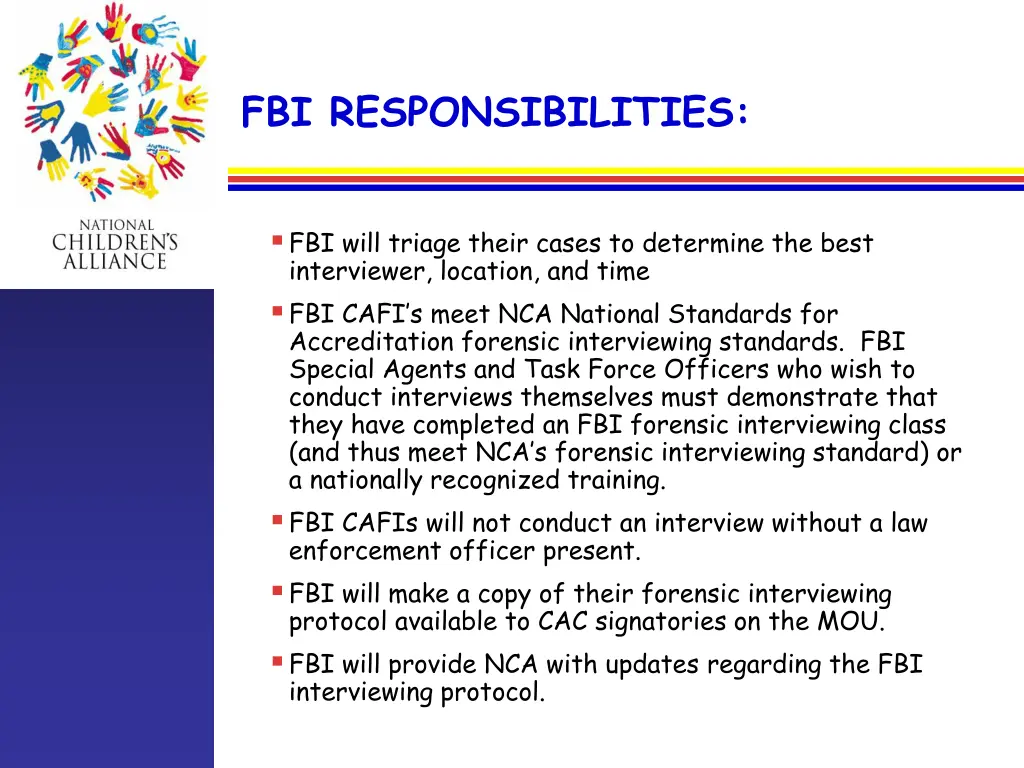 fbi responsibilities