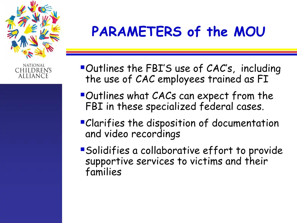 parameters of the mou