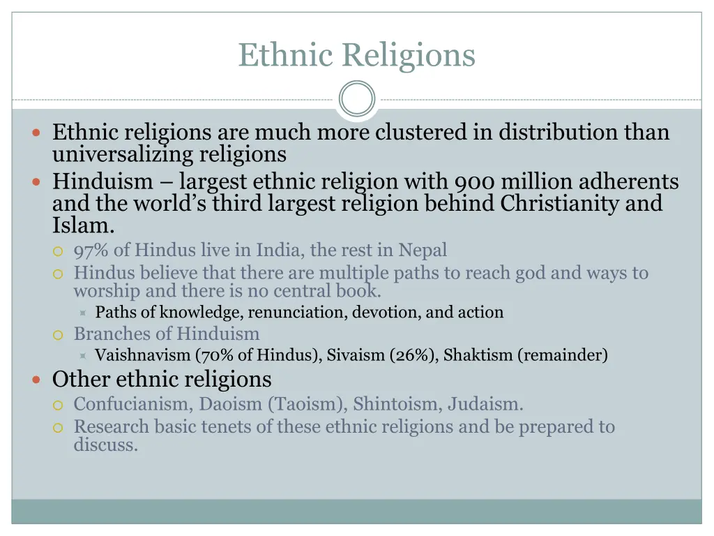 ethnic religions