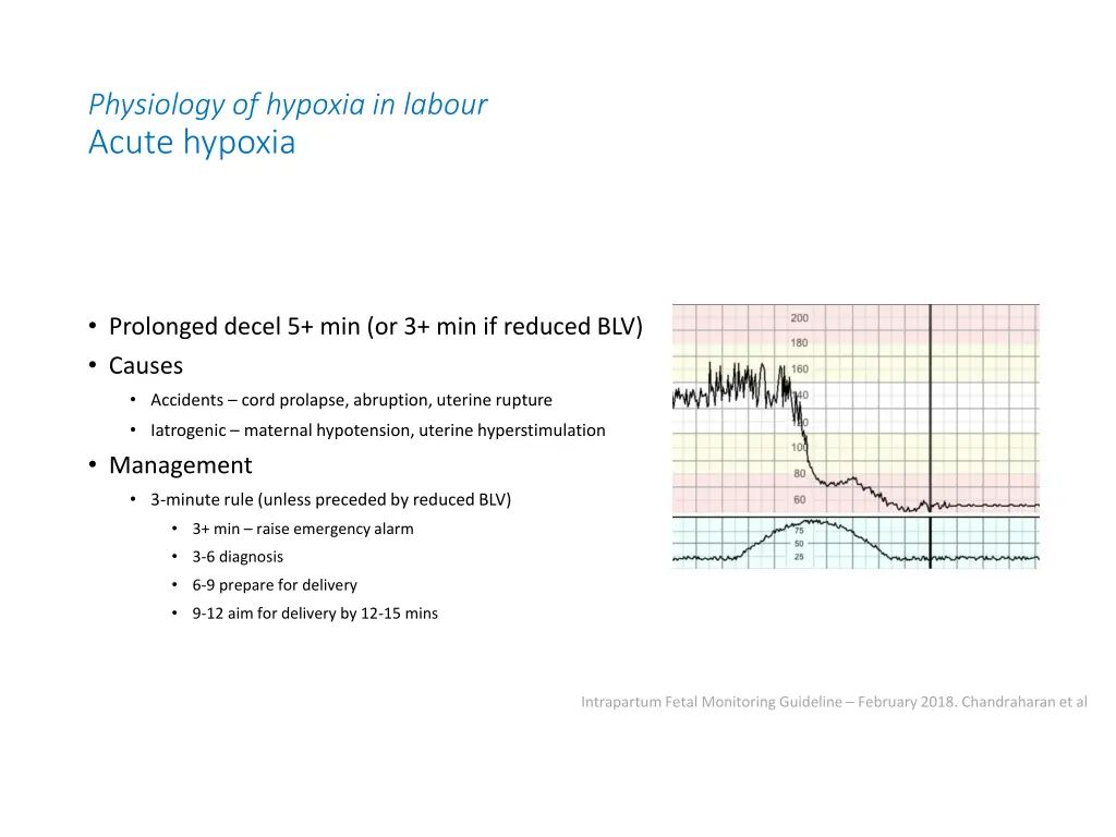 physiology of hypoxia in labour acute hypoxia