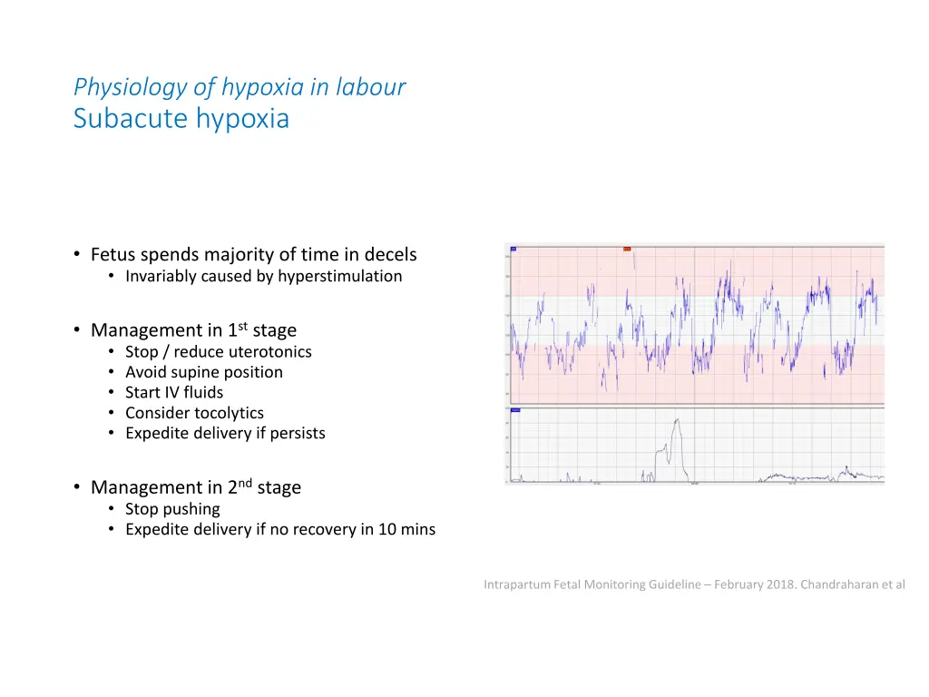 physiology of hypoxia in labour subacute hypoxia