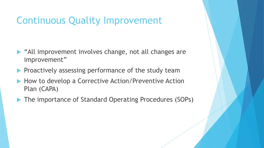 continuous quality improvement