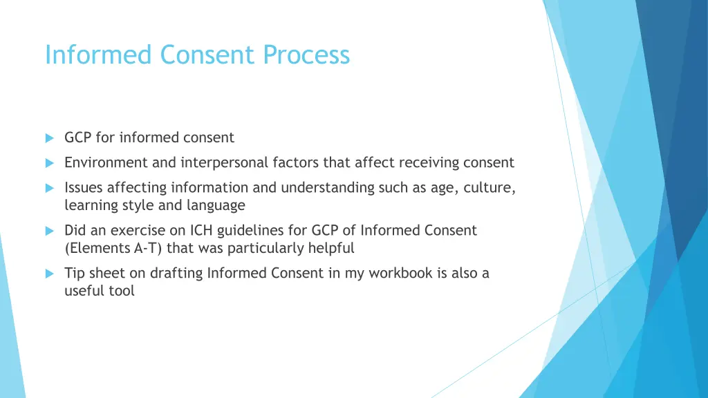 informed consent process