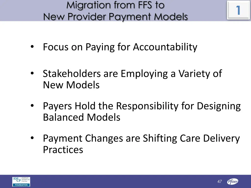 migration from ffs to new provider payment models