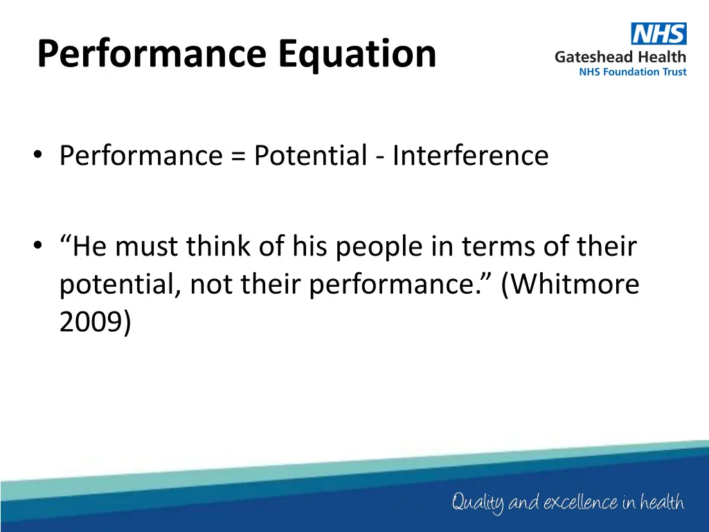 performance equation