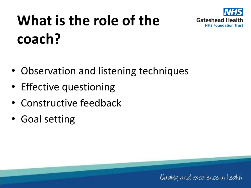 what is the role of the coach