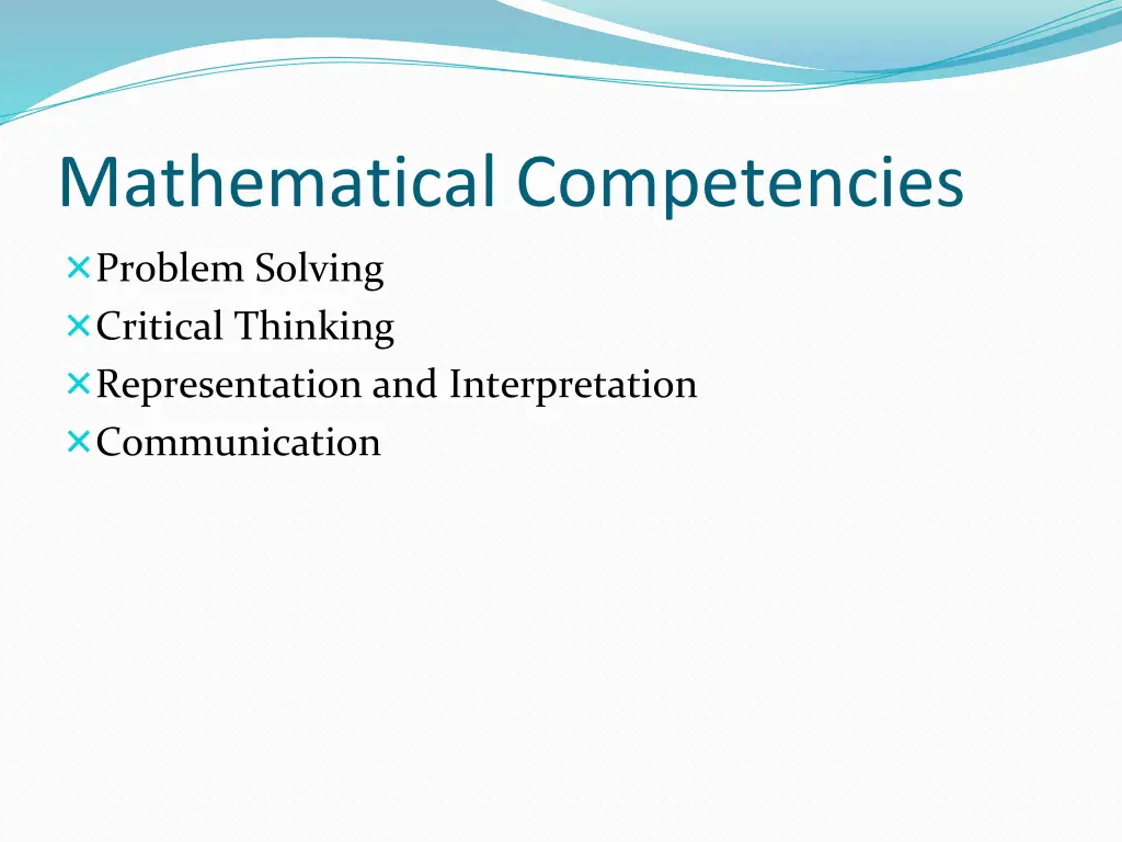 mathematical competencies