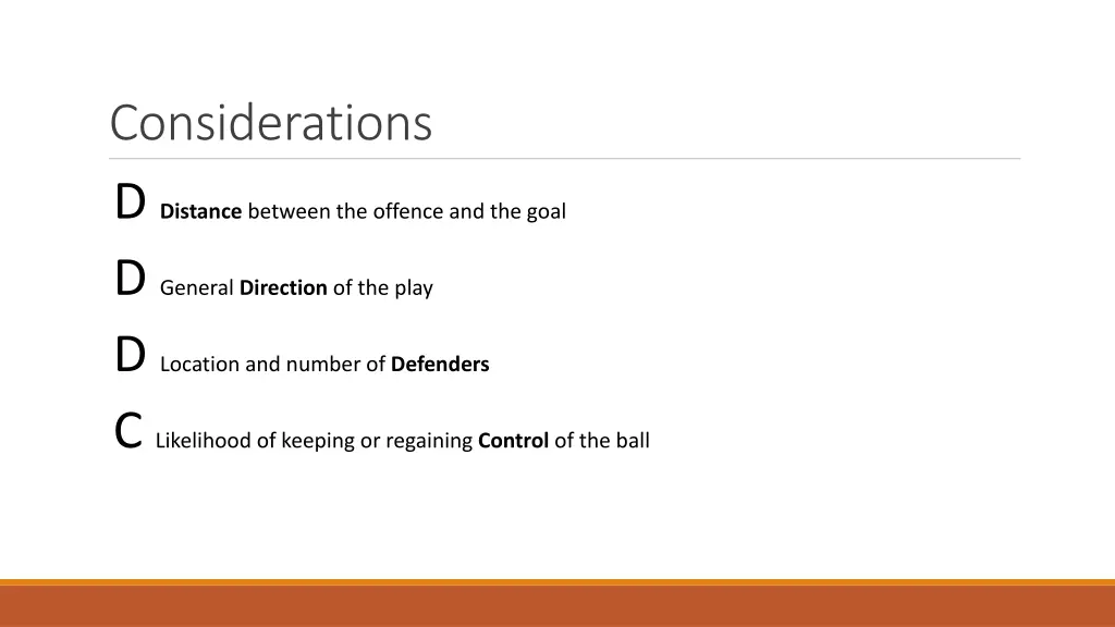 considerations d distance between the offence