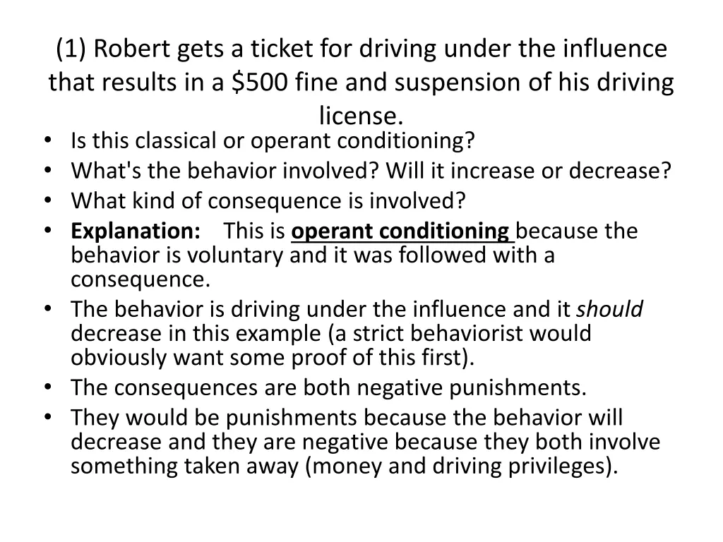 1 robert gets a ticket for driving under