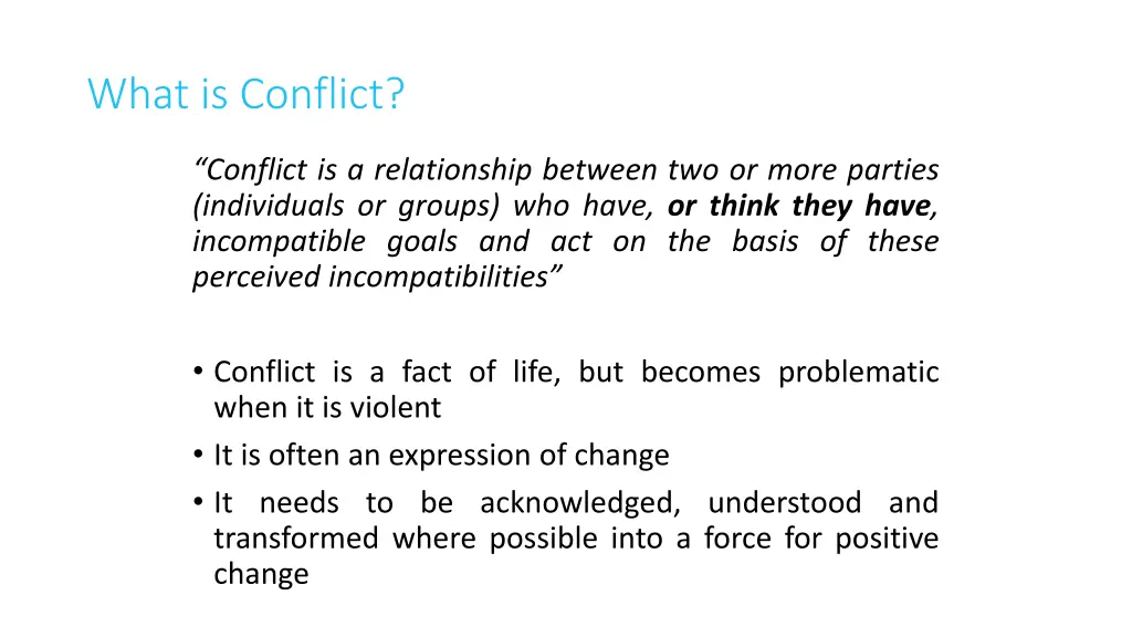 what is conflict