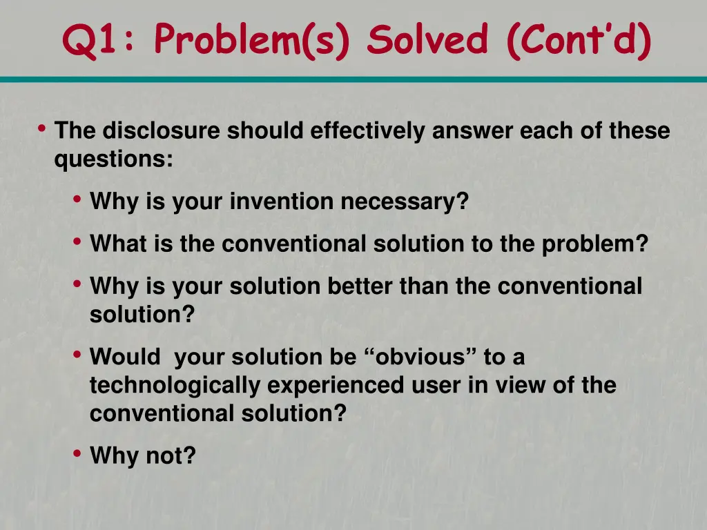 q1 problem s solved cont d