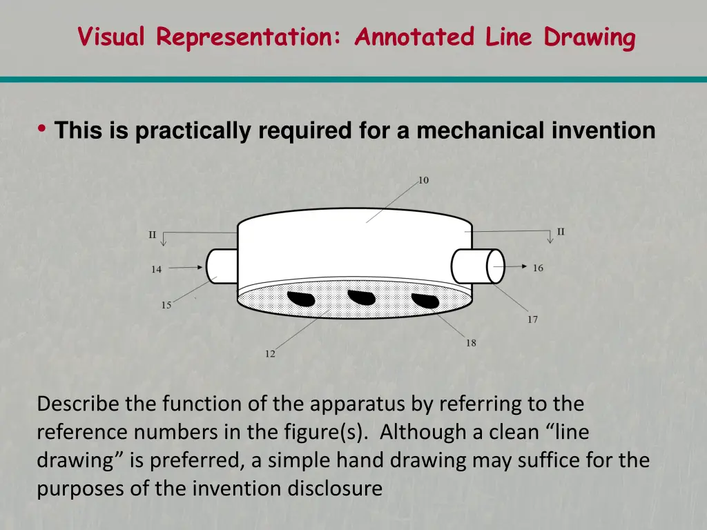 visual representation annotated line drawing