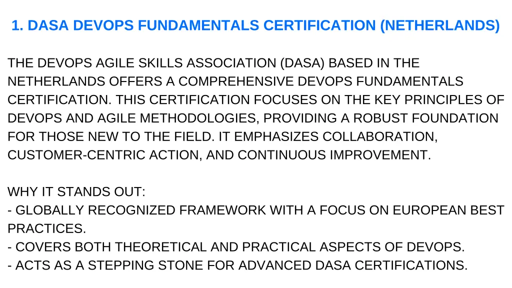 1 dasa devops fundamentals certification