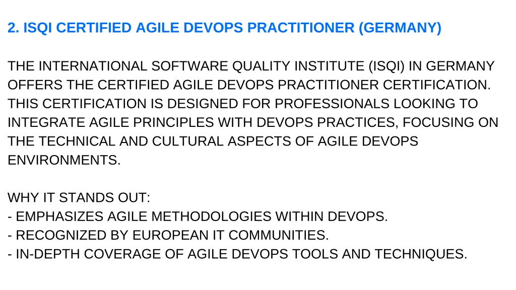 2 isqi certified agile devops practitioner germany