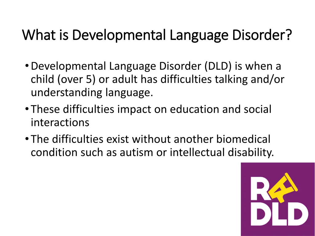 what is developmental language disorder what