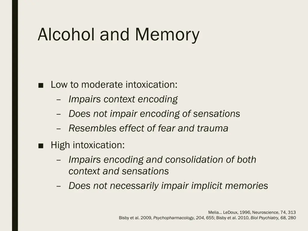 alcohol and memory