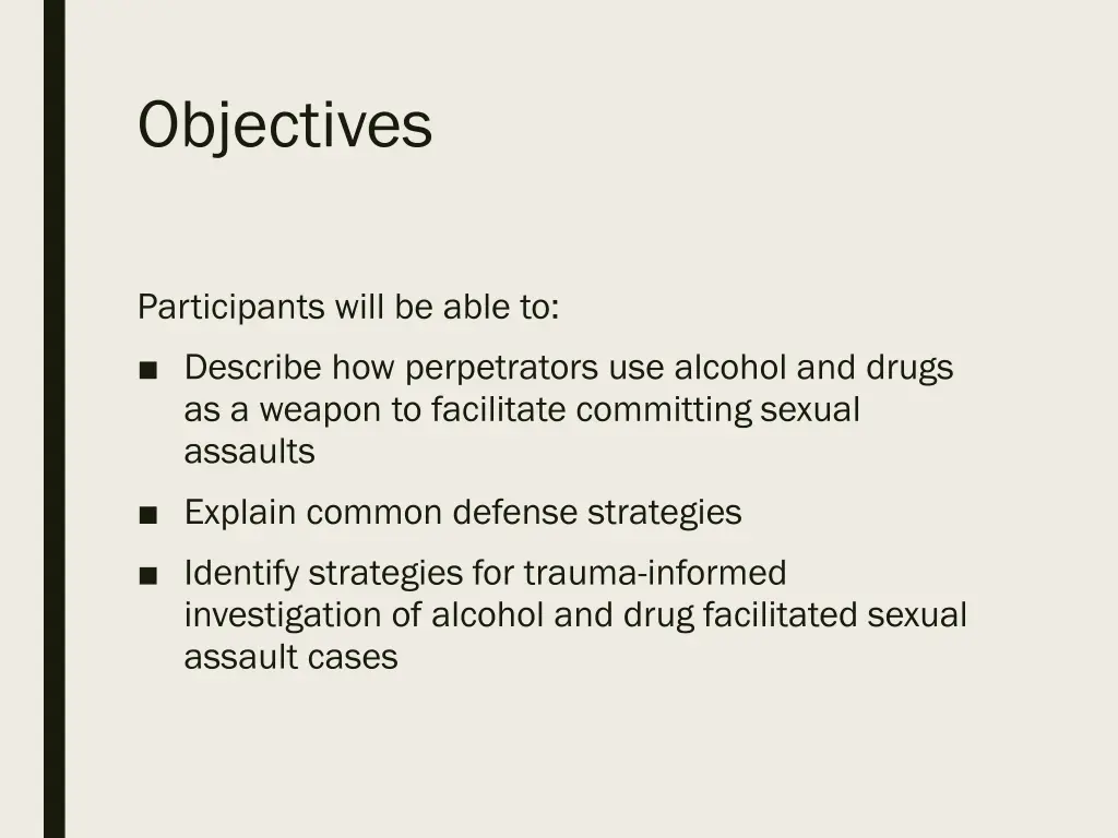 objectives