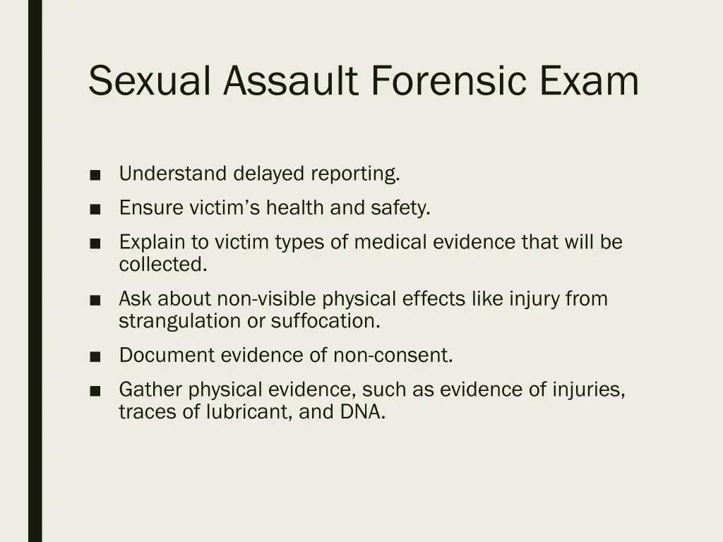 sexual assault forensic exam