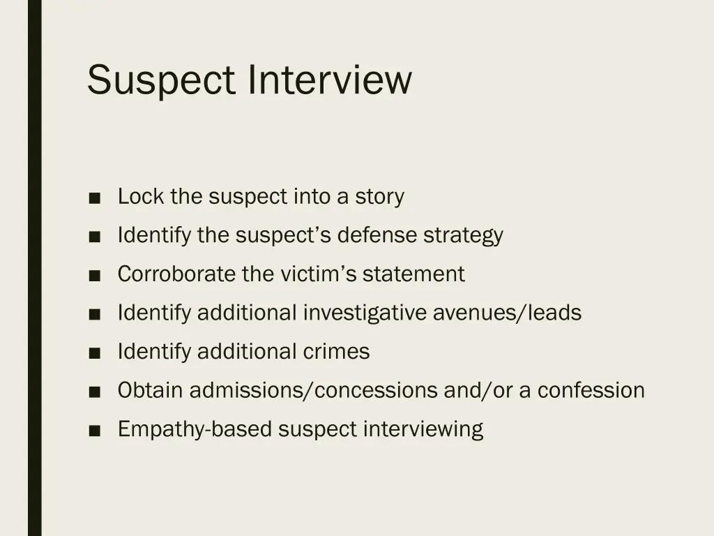 suspect interview