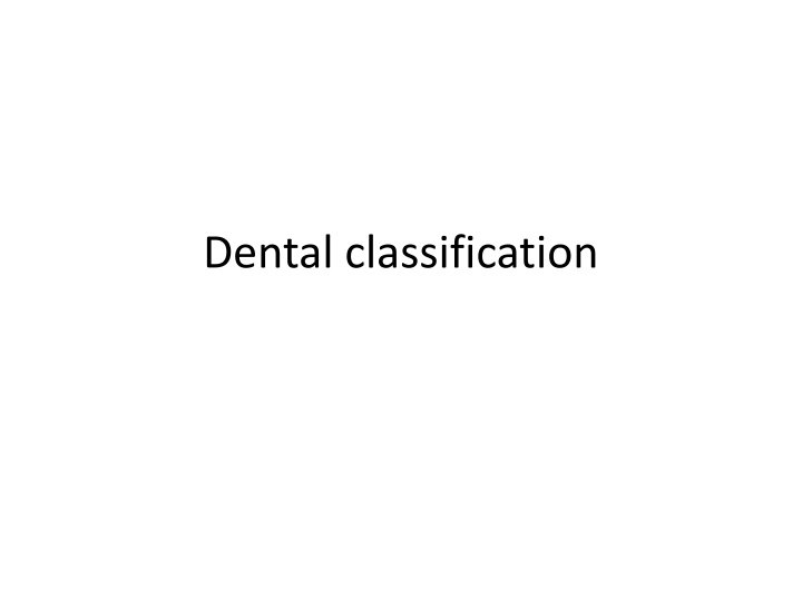 dental classification