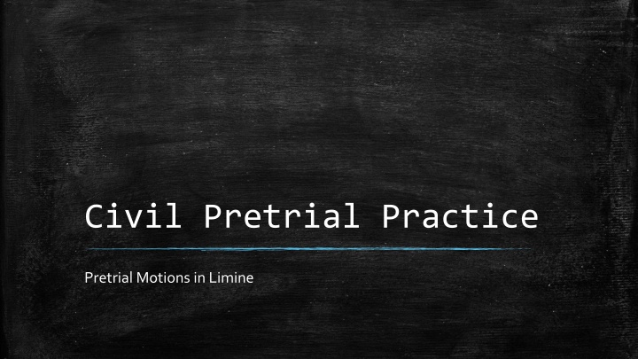 civil pretrial practice