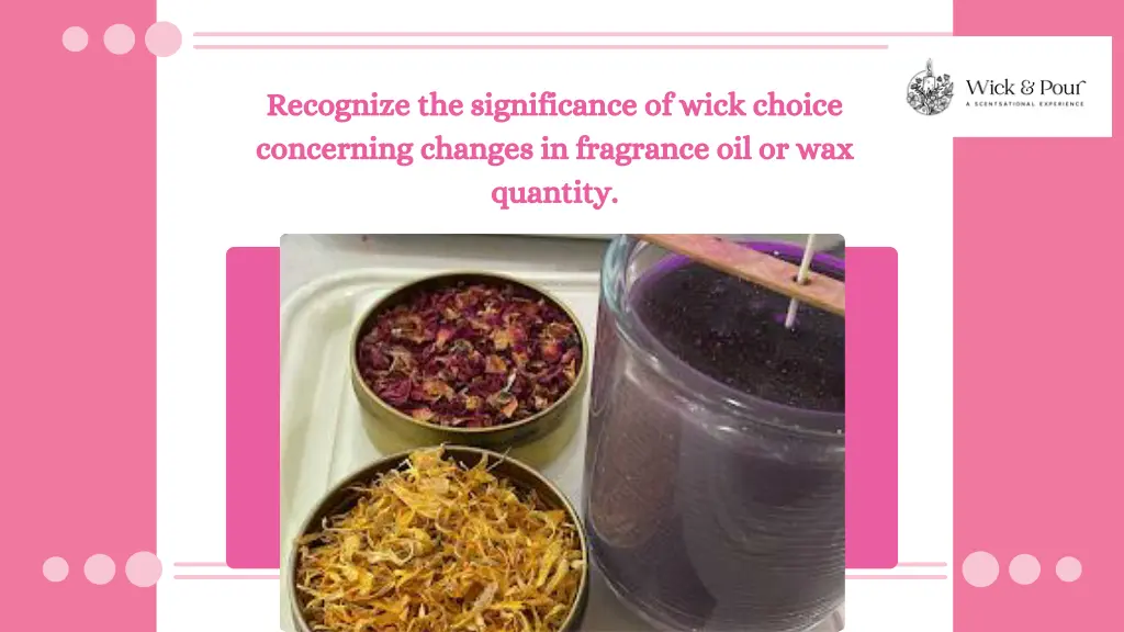 recognize the significance of wick choice