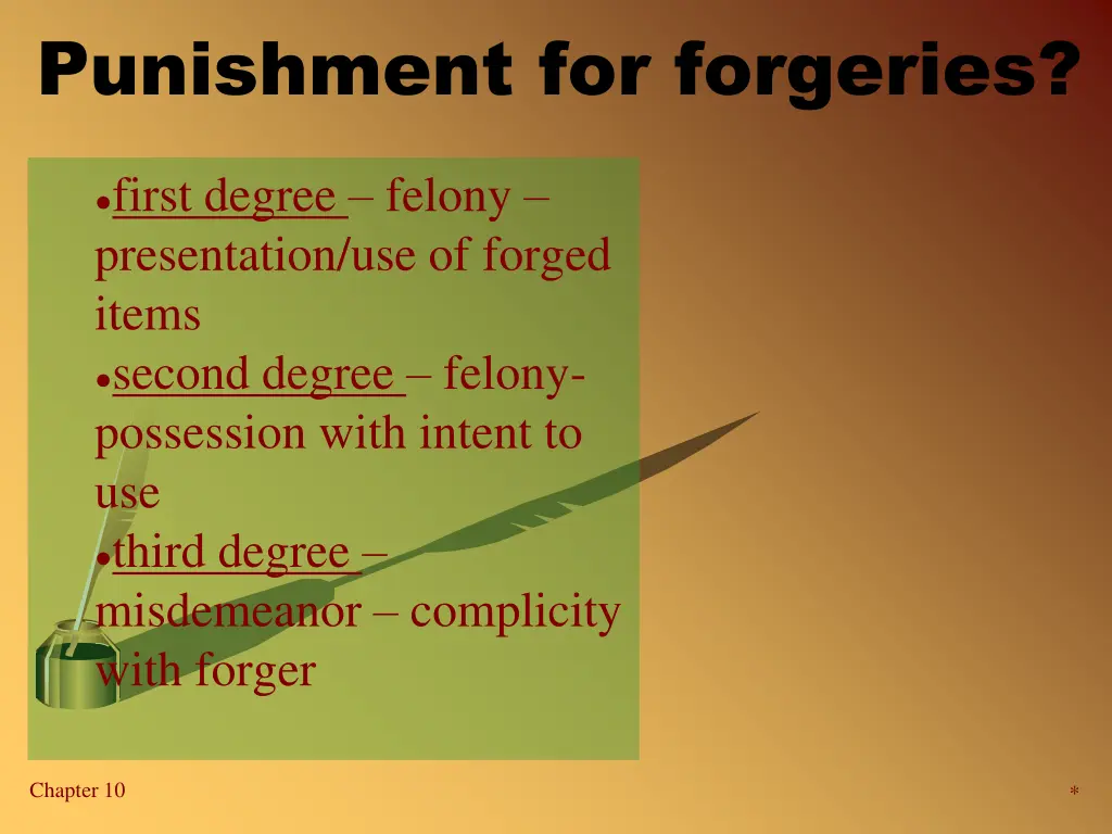 punishment for forgeries