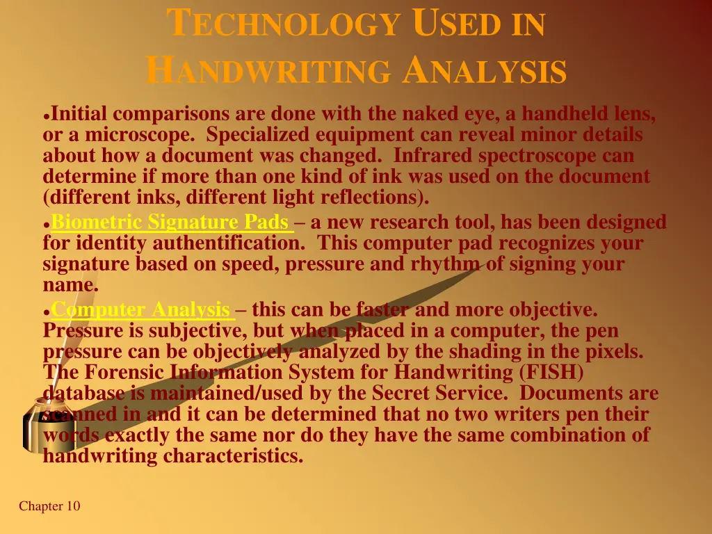 t echnology u sed in h andwriting a nalysis