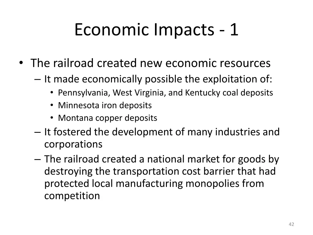 economic impacts 1