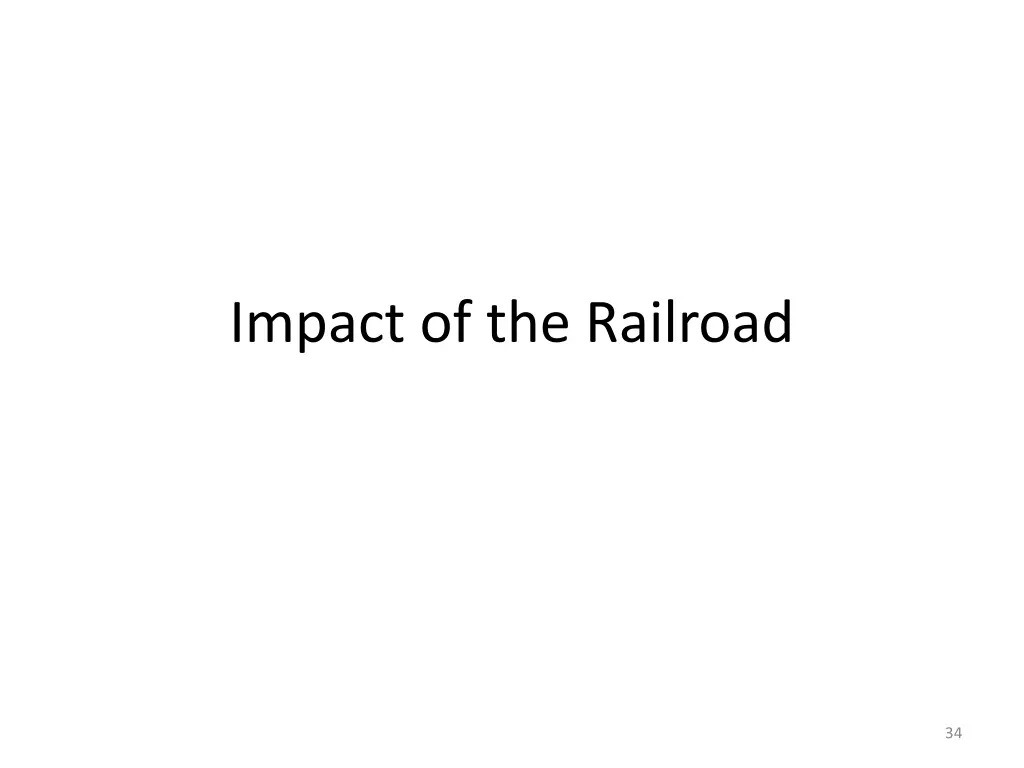 impact of the railroad