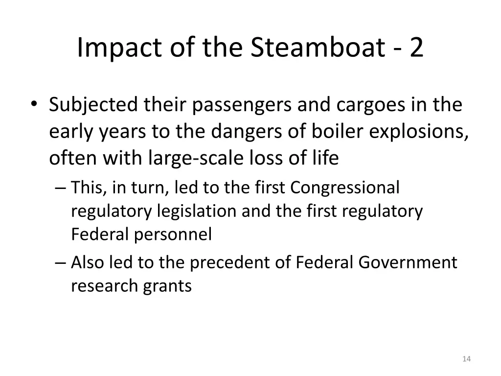 impact of the steamboat 2