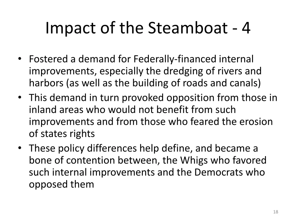 impact of the steamboat 4