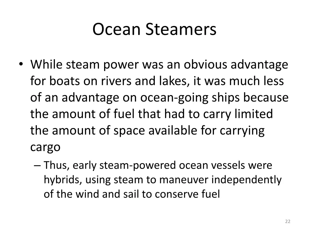 ocean steamers