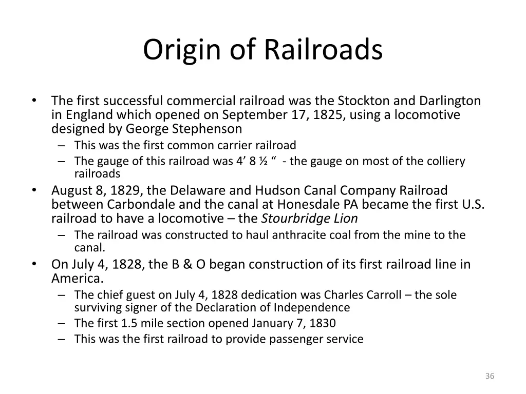 origin of railroads