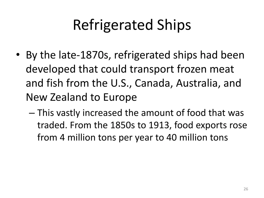 refrigerated ships