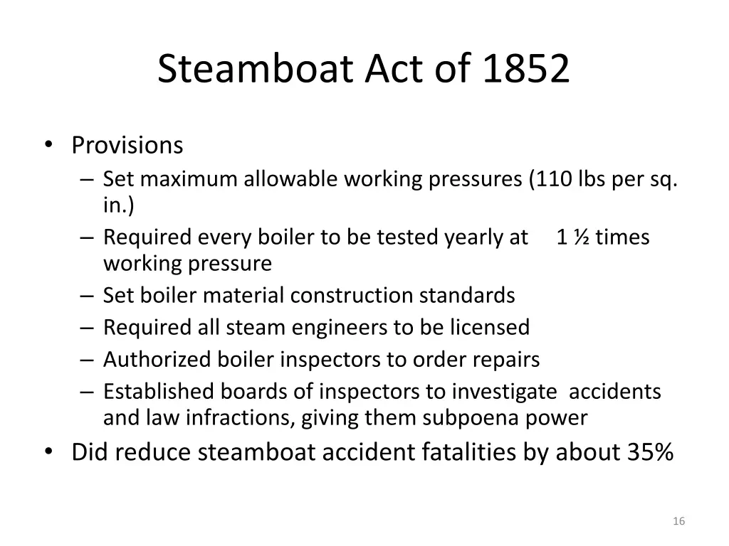 steamboat act of 1852