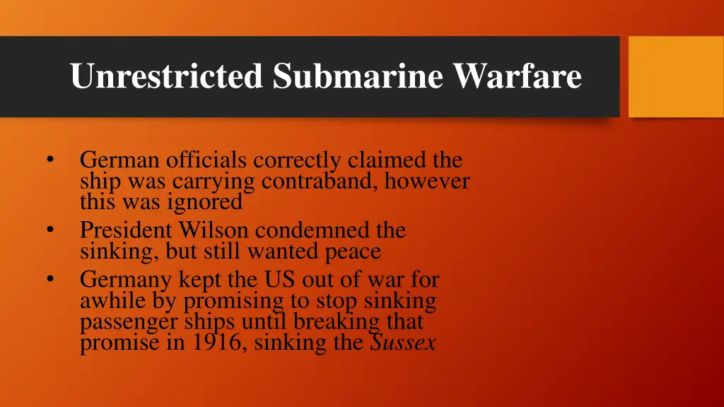 unrestricted submarine warfare 1