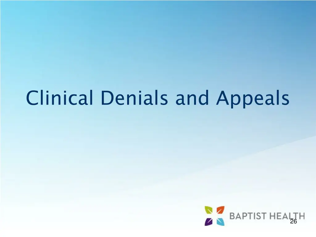 clinical denials and appeals