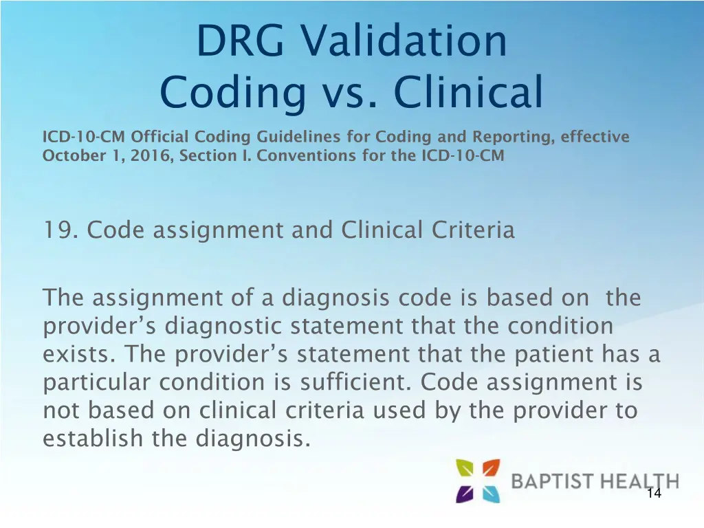 drg validation coding vs clinical