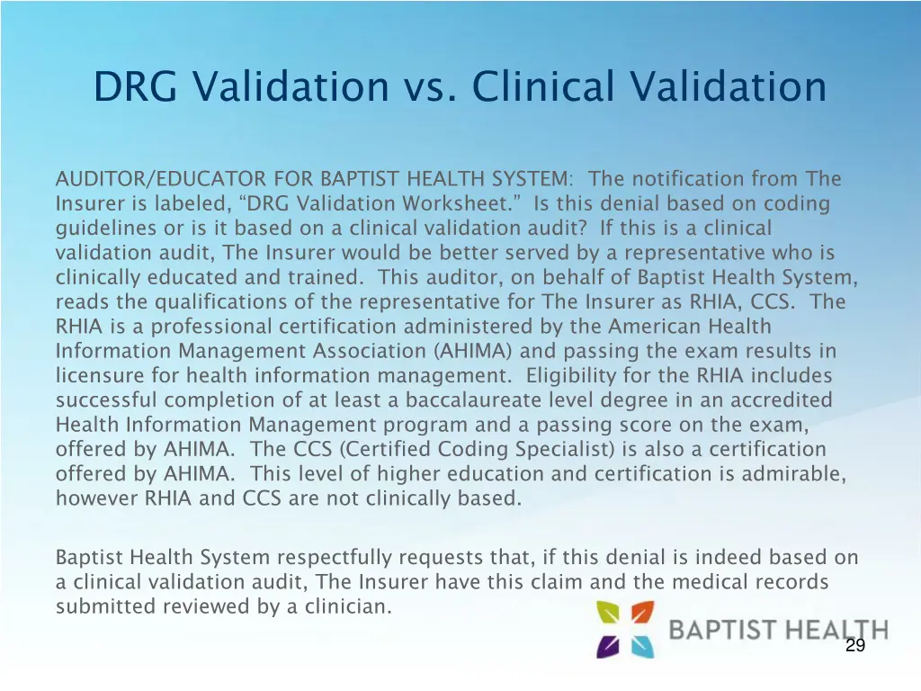 drg validation vs clinical validation 1