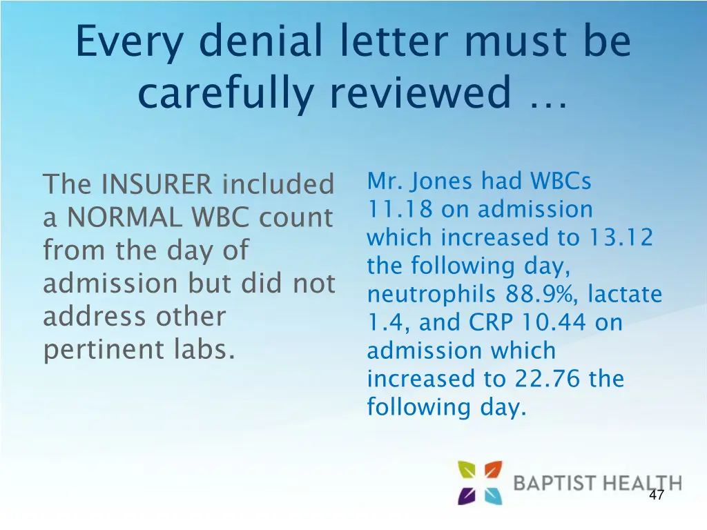 every denial letter must be carefully reviewed 1