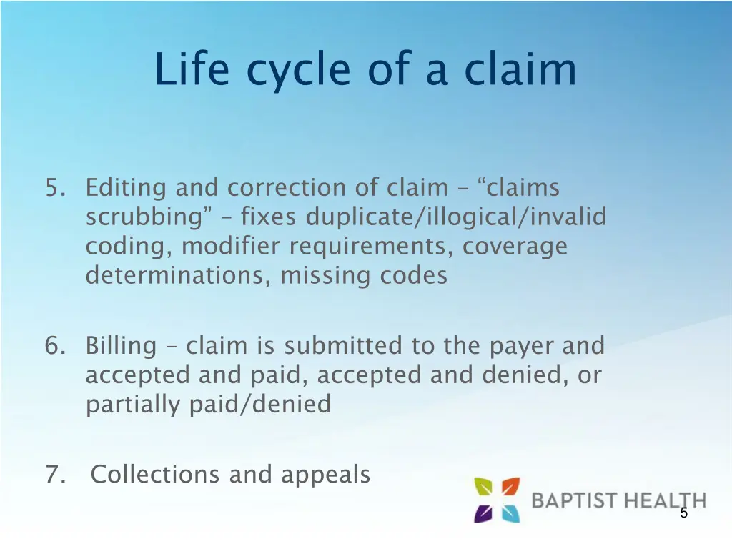 life cycle of a claim 2